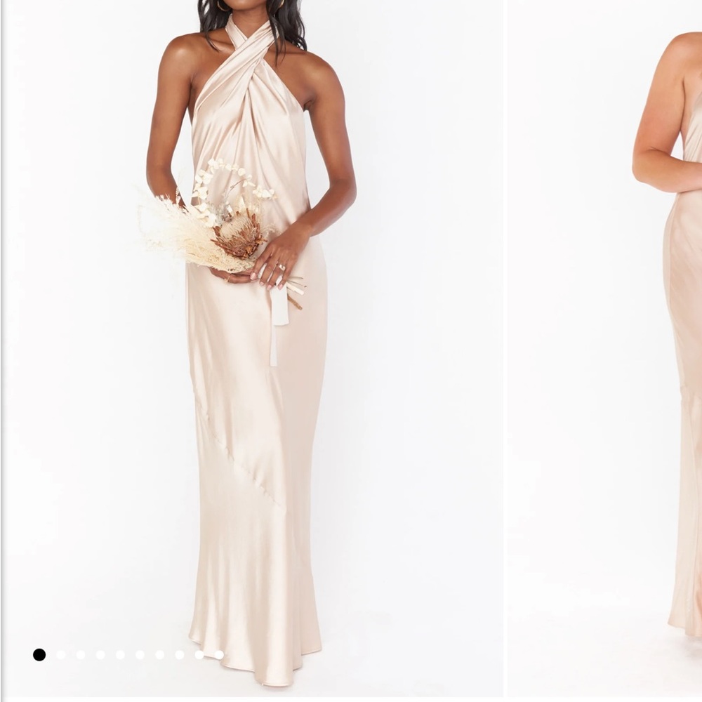 Show me your mumu bridesmaid jasmine halter maxi dress